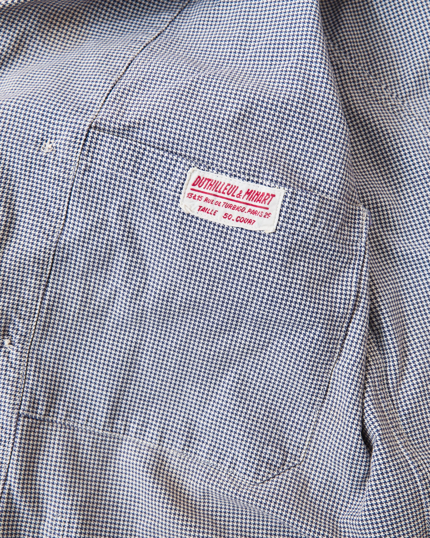 Vintage 1950's French Duthilleul & Minart Double Breasted Butchers Jacket