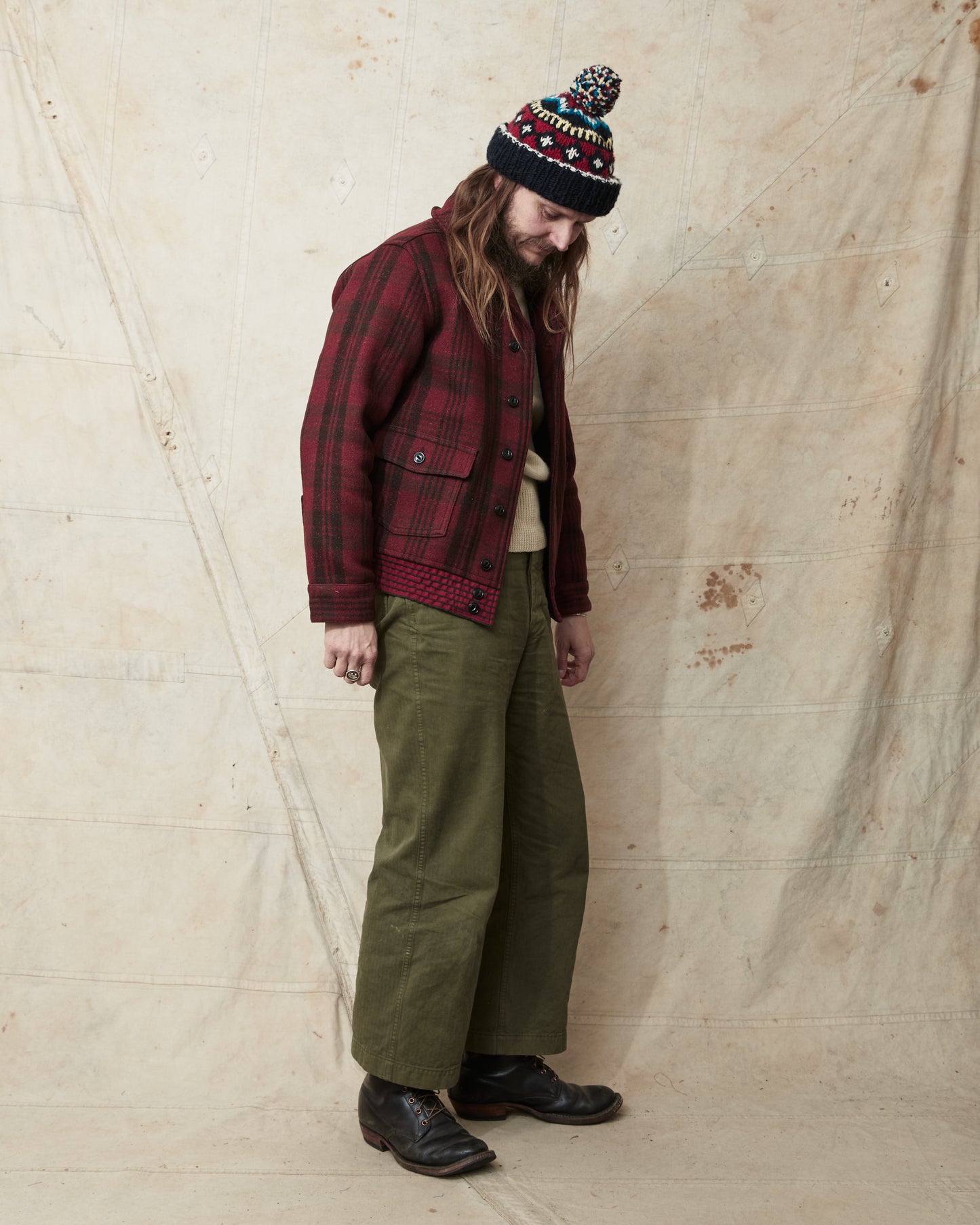 Buzz Rickson's BR15752 Red Wool Plaid Jacket Civilian Conservation Corps