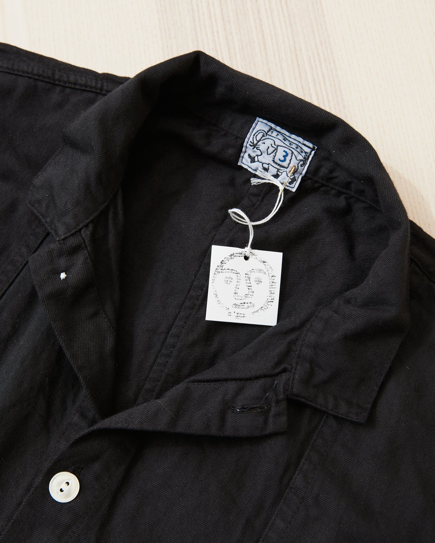 Tender Type 439 Stole Pocket Butterfly Shirt Black Hole Dyed