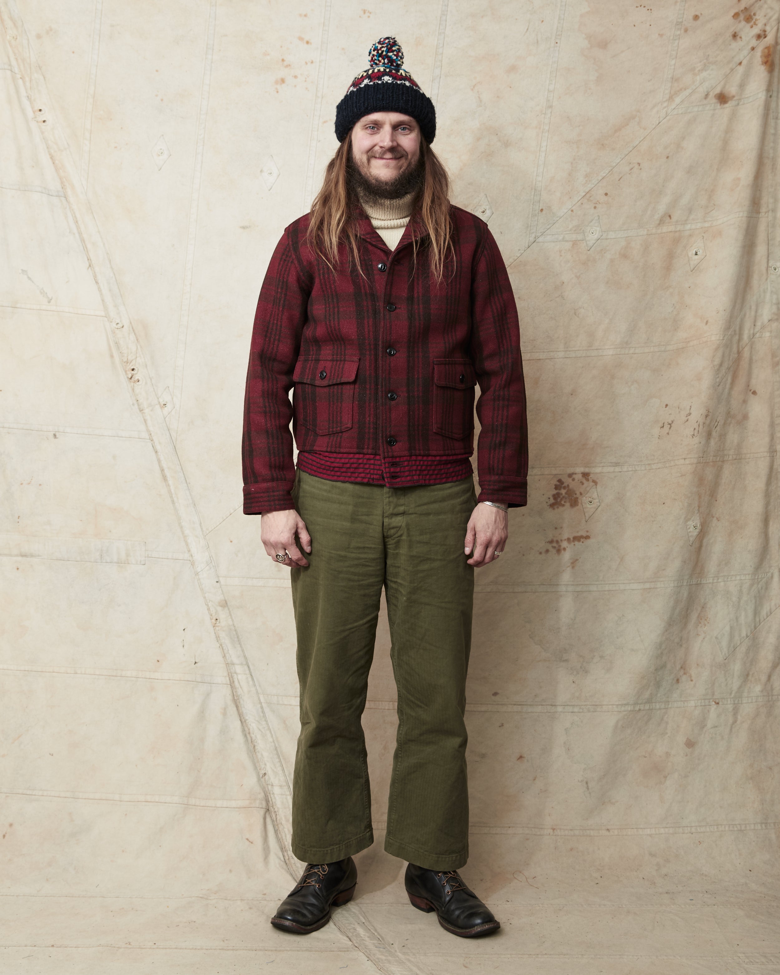 Buzz Rickson's BR15752 Red Wool Plaid Jacket Civilian Conservation
