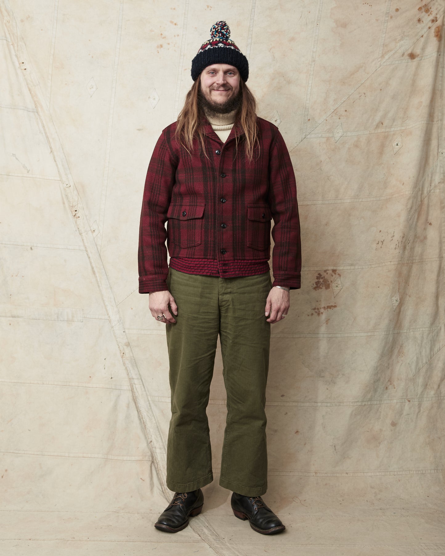 Buzz Rickson's BR15752 Red Wool Plaid Jacket Civilian Conservation Corps