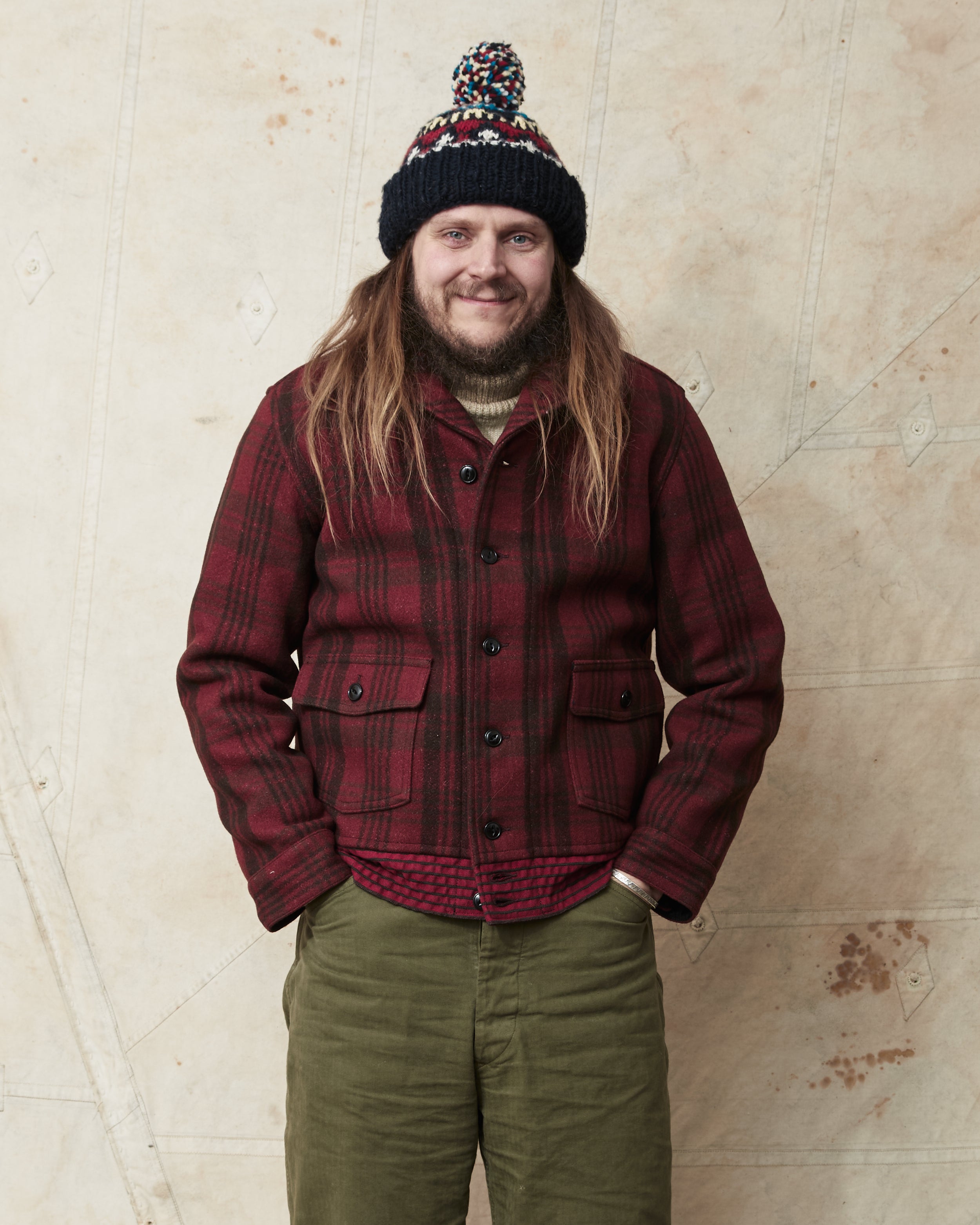 Buzz Rickson's BR15752 Red Wool Plaid Jacket Civilian Conservation