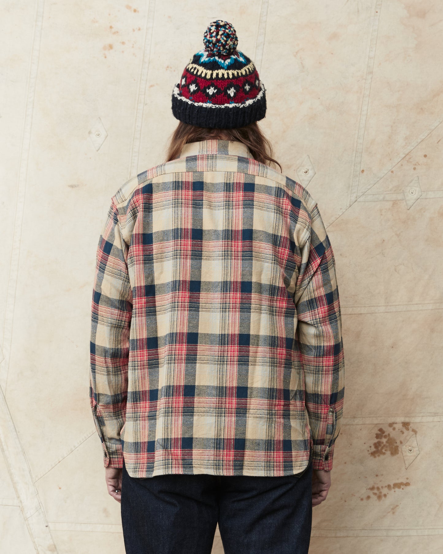 Sugar Cane & Co. SC29562 Twill Check Flanell Work Shirt