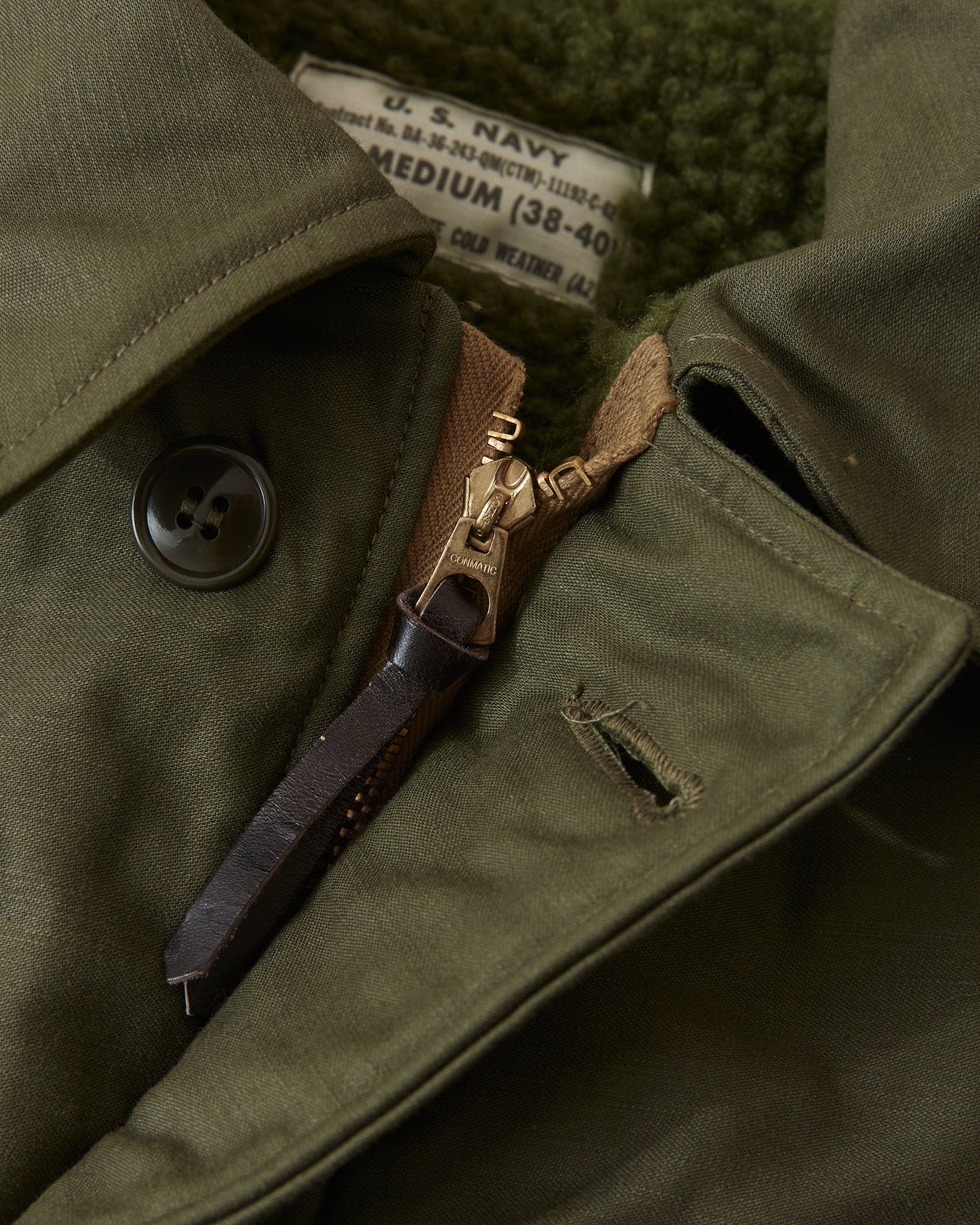 Buzz Rickson's BR14956 Type A-2 Intermediate Cold Weather Deck Jacket Olive Drab