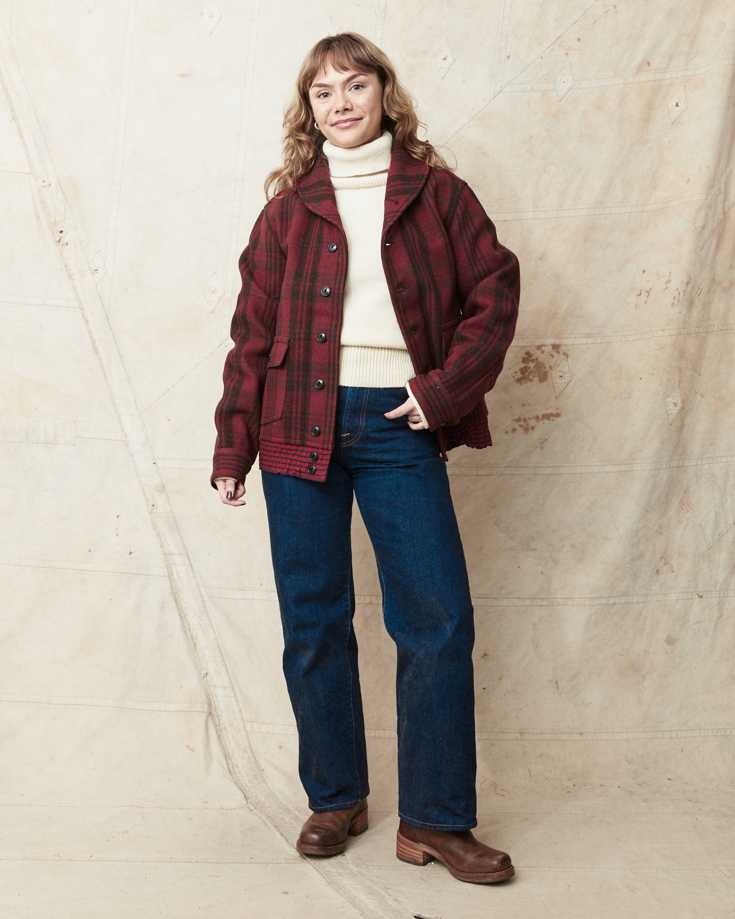 Buzz Rickson's BR15752 Red Wool Plaid Jacket Civilian Conservation Corps