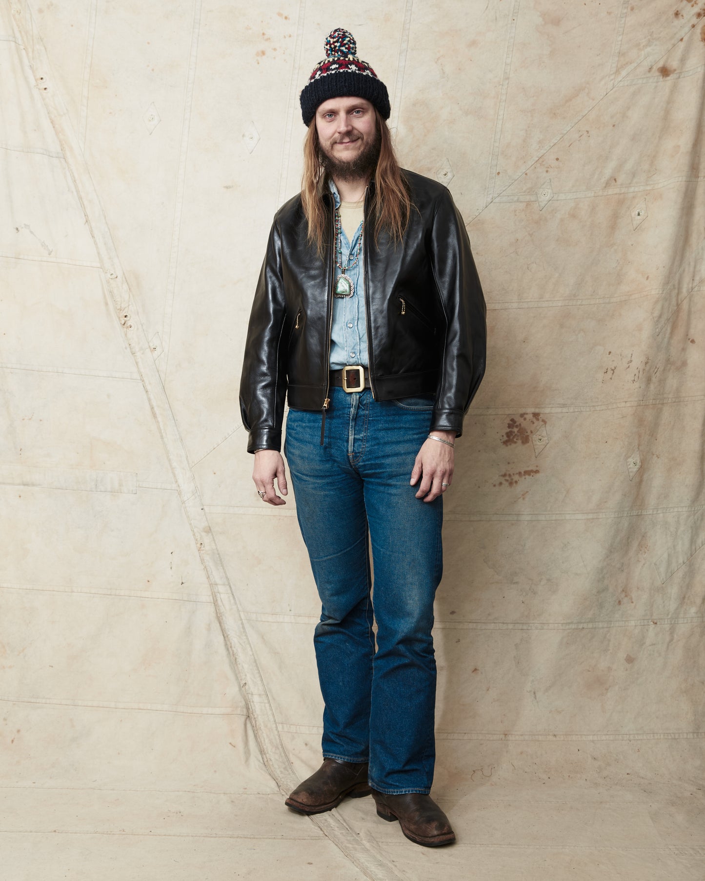 Bryceland's Brent Horsehide Leather Jacket Black