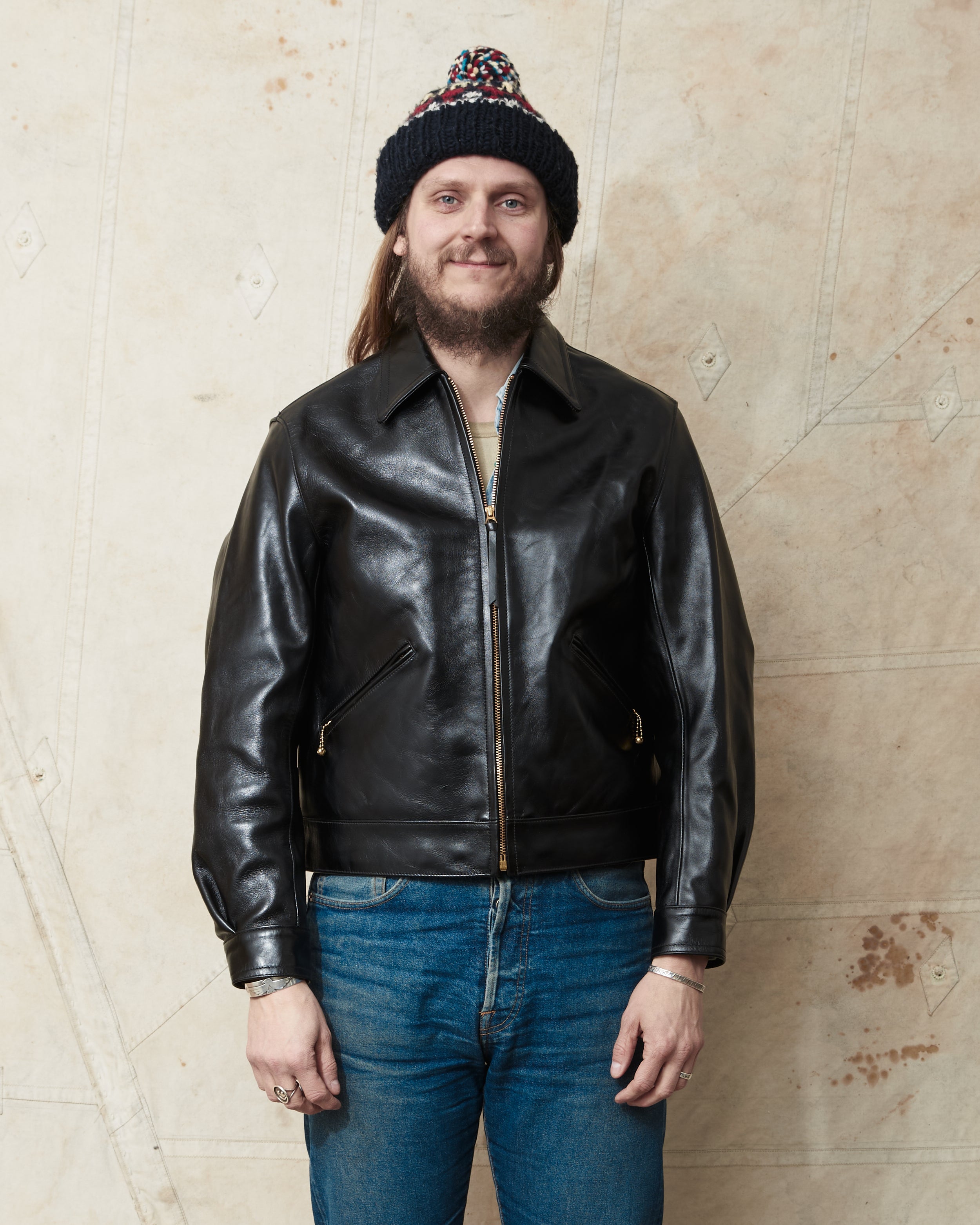 Bryceland's Brent Horsehide Leather Jacket Black – Second Sunrise Bryceland's Brent Horsehide Leather Jacket Black – Second Sunrise