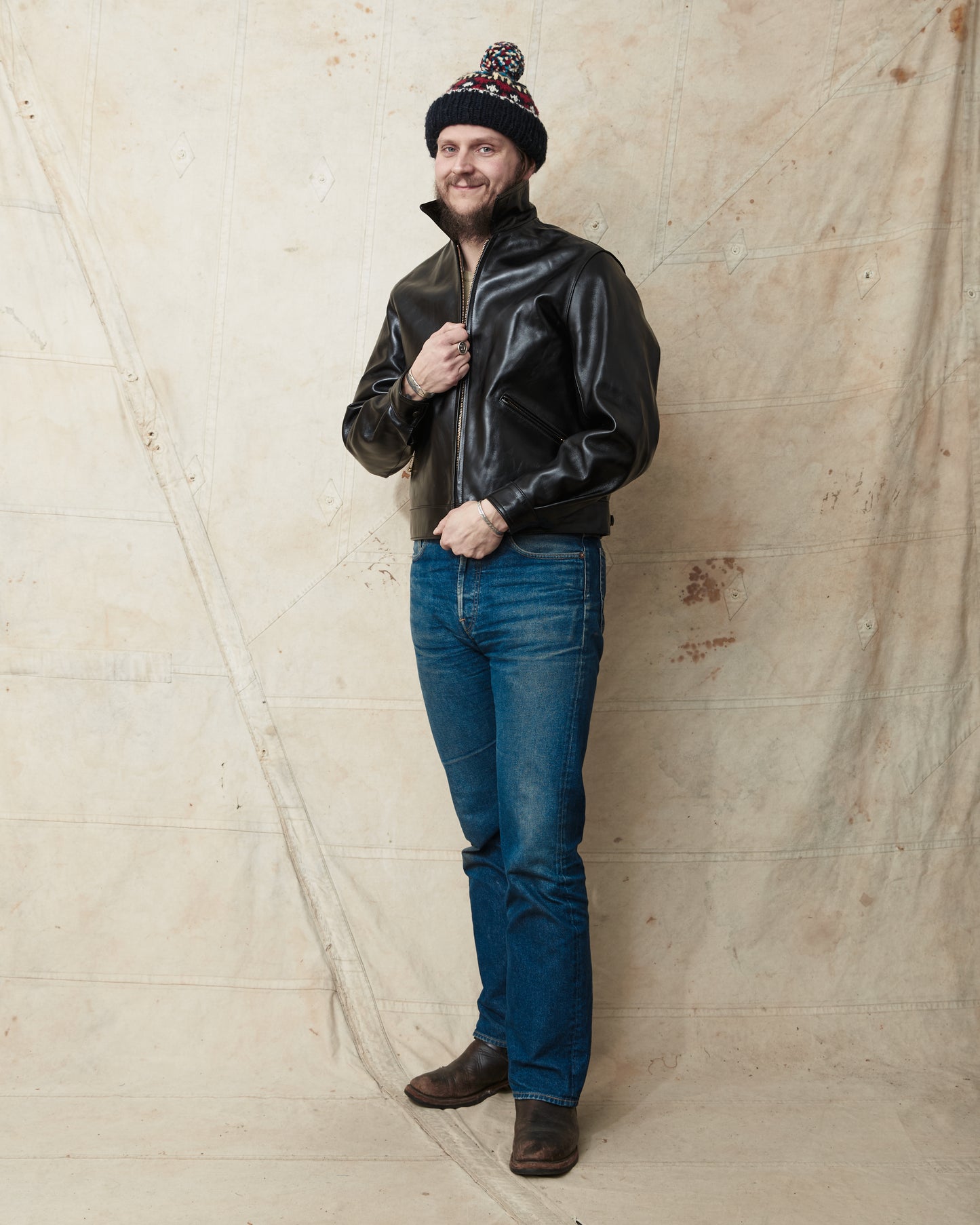 Bryceland's Brent Horsehide Leather Jacket Black
