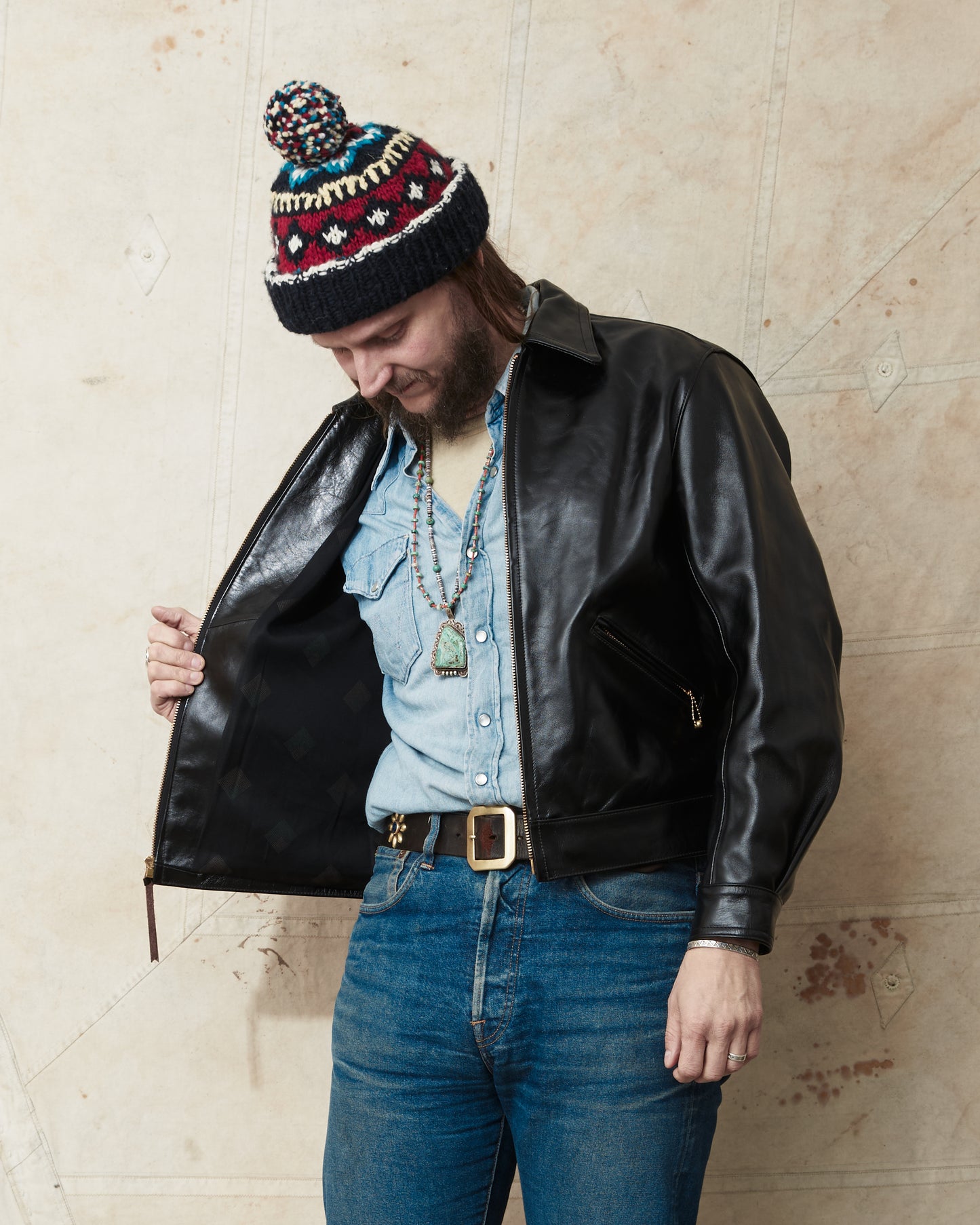 Bryceland's Brent Horsehide Leather Jacket Black