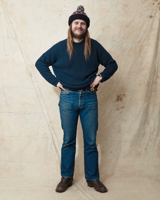 Jernvirke Ramble Linen / Cotton Knit Navy