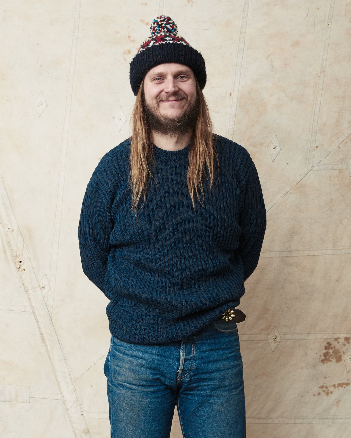 Jernvirke Ramble Linen / Cotton Knit Navy