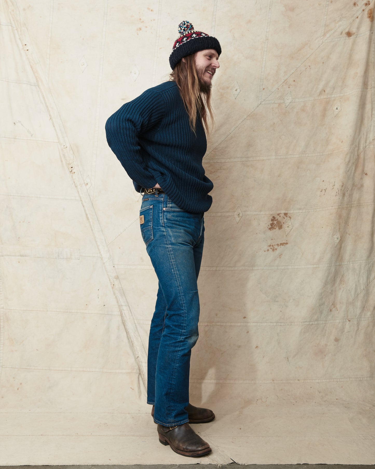 Jernvirke Ramble Linen / Cotton Knit Navy