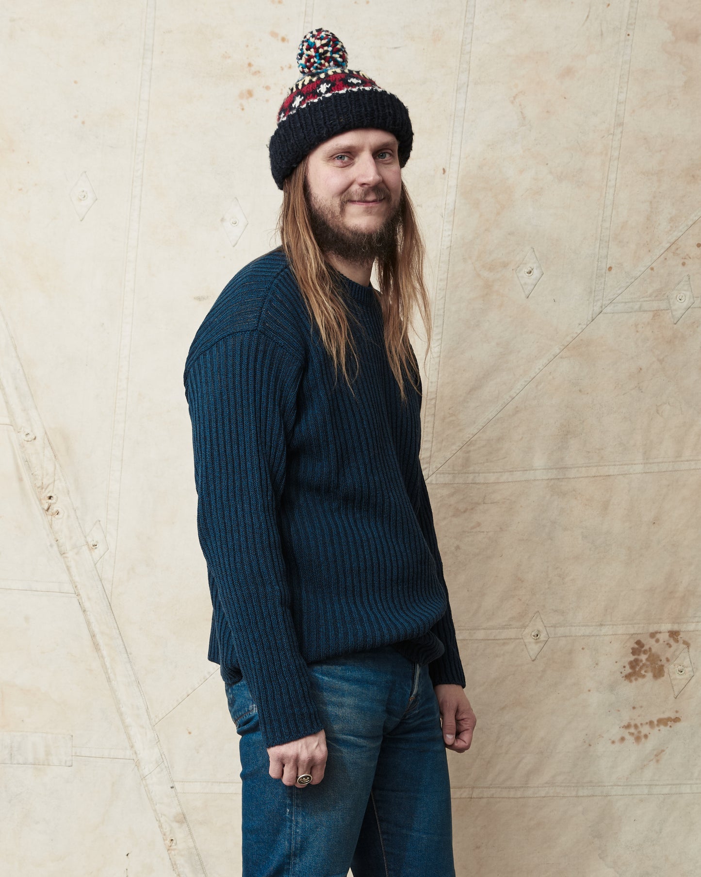Jernvirke Ramble Linen / Cotton Knit Navy