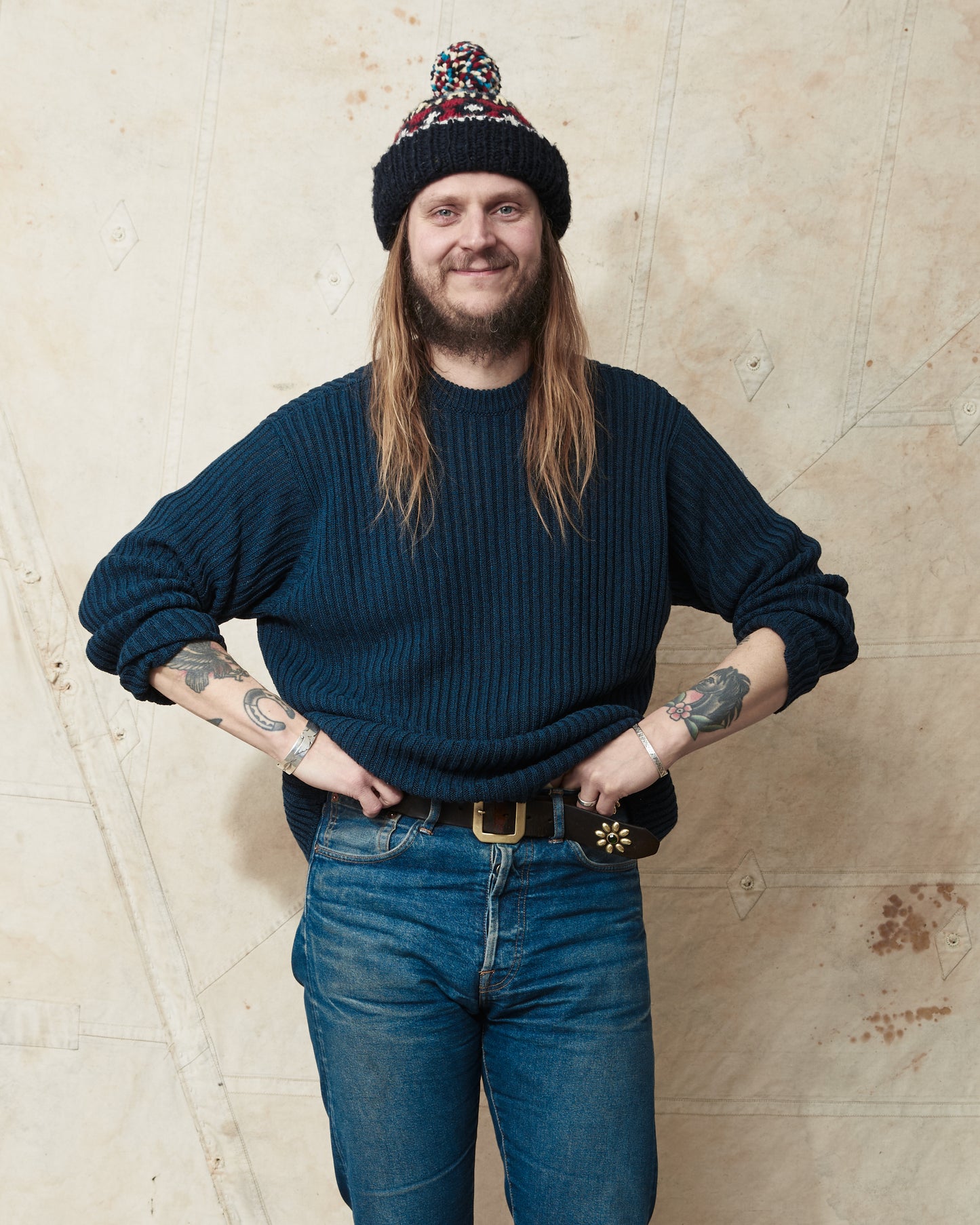 Jernvirke Ramble Linen / Cotton Knit Navy