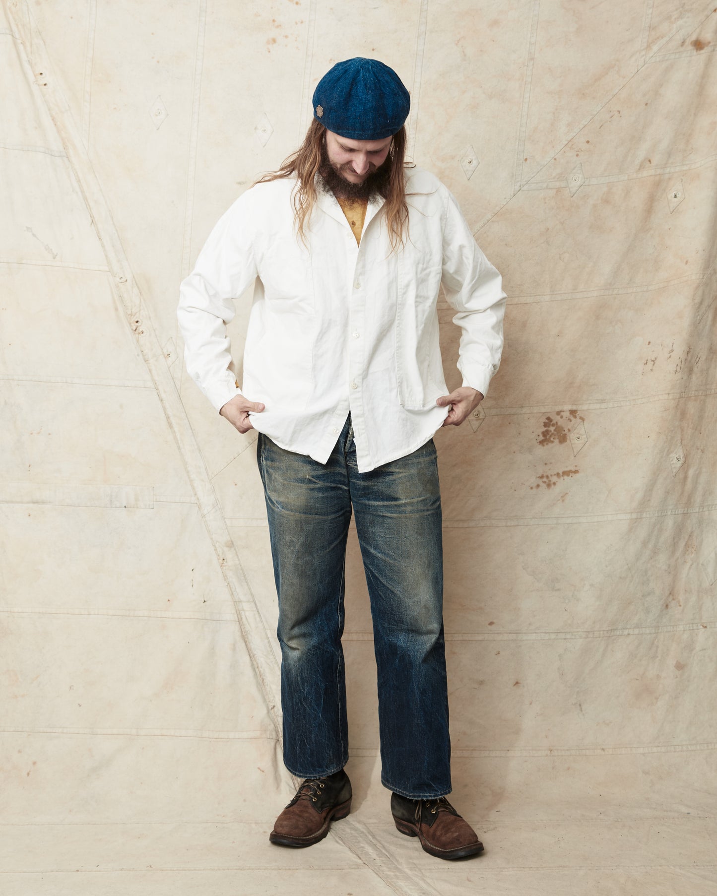 Tender Type 439 Stole Pocket Butterfly Shirt Rinsed