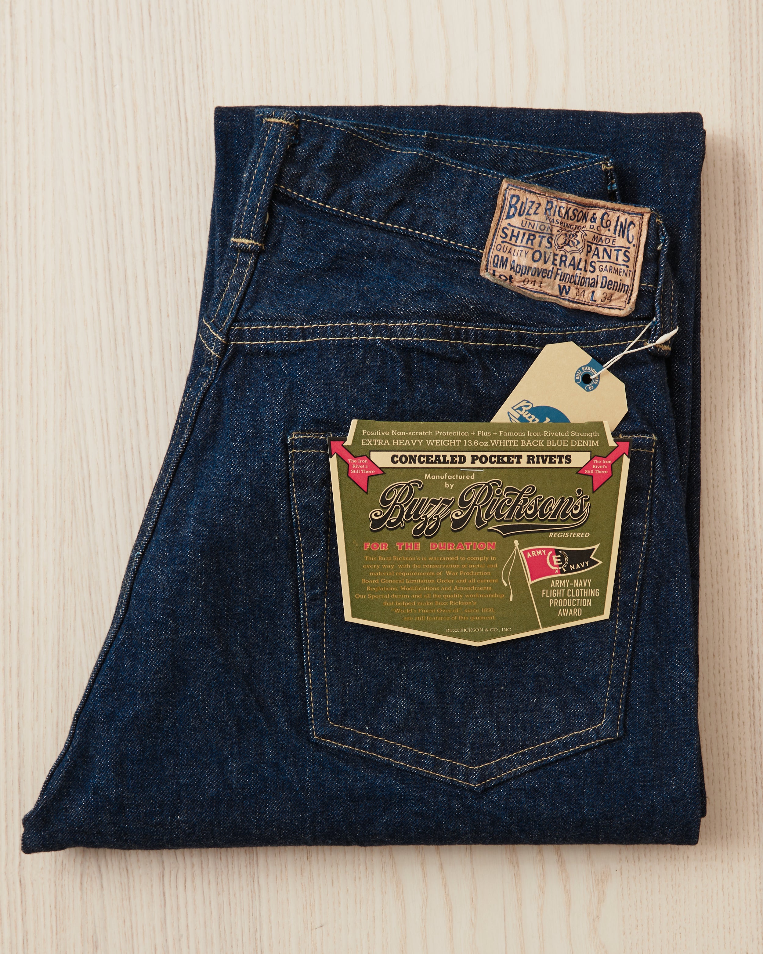 Buzz Rickson's World War II Waist Overalls Jeans BR43041 – Second