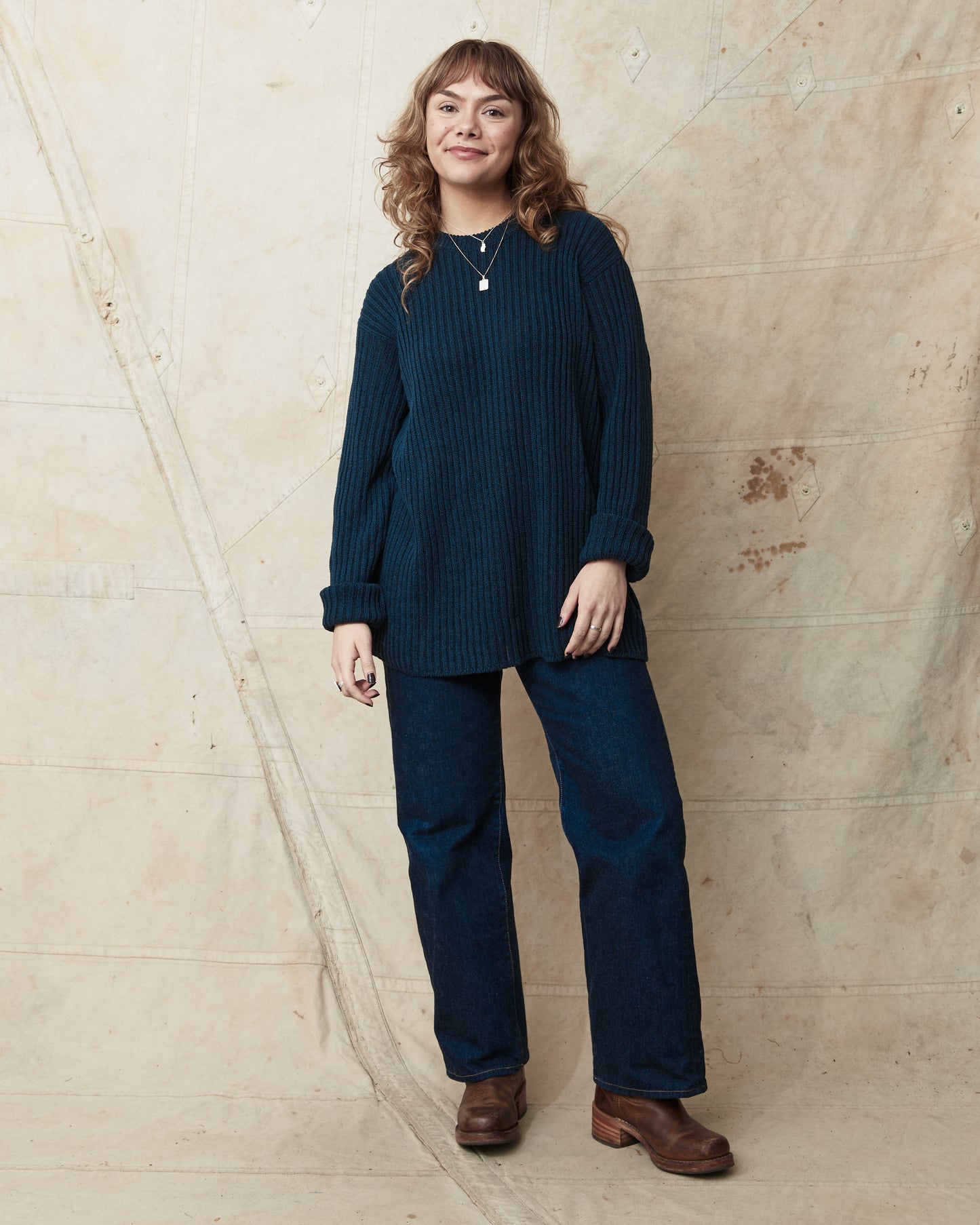 Jernvirke Ramble Linen / Cotton Knit Navy