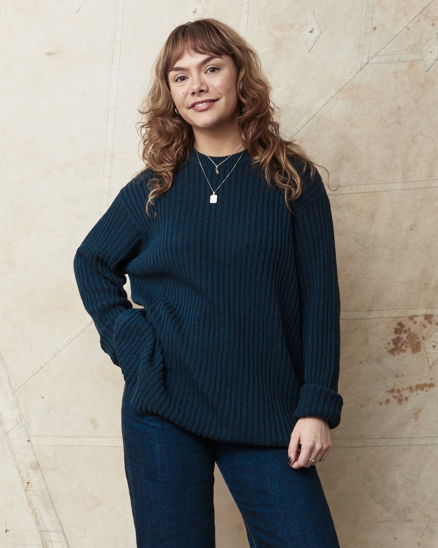 Jernvirke Ramble Linen / Cotton Knit Navy