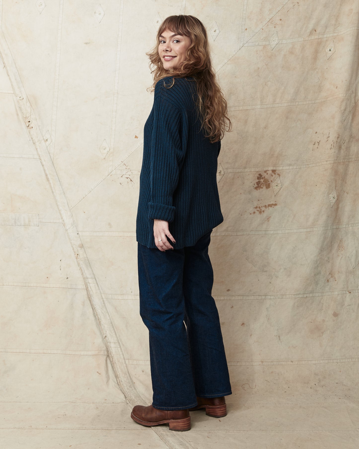 Jernvirke Ramble Linen / Cotton Knit Navy