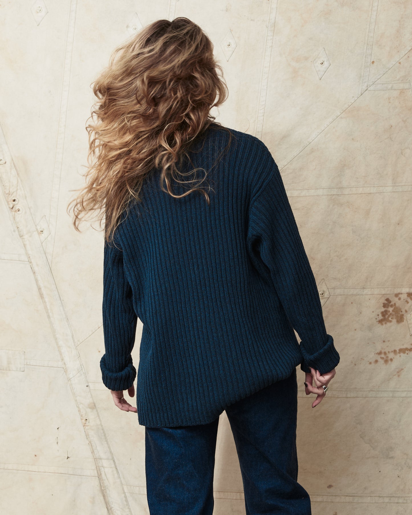 Jernvirke Ramble Linen / Cotton Knit Navy