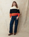 Heimat Signal Rollneck Wool Sweater Seashell / Ink / Rescue Orange