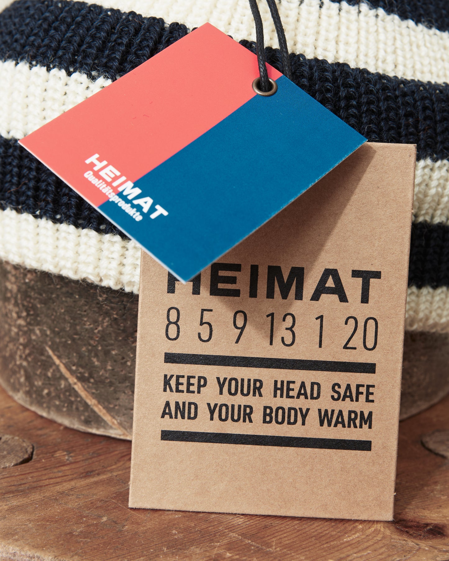 Heimat Jailhouse Mechanics Wool Hat Rescue Orange / Ink / Seashell