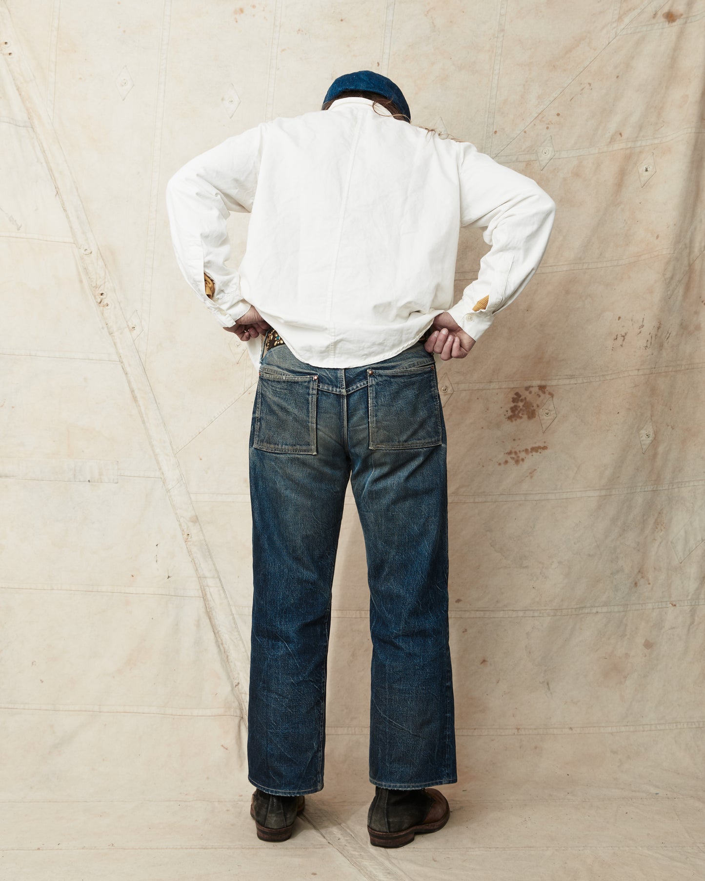 Tender Type 439 Stole Pocket Butterfly Shirt Rinsed