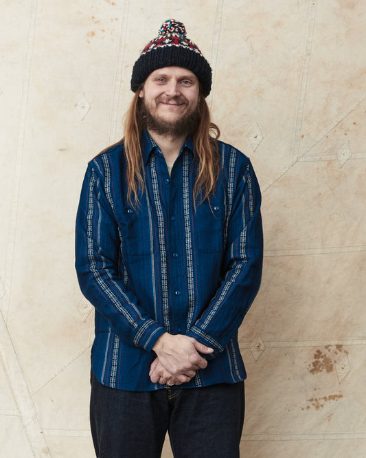 Sugar Cane & Co. SC29579 Indigo Dobby Work Shirt