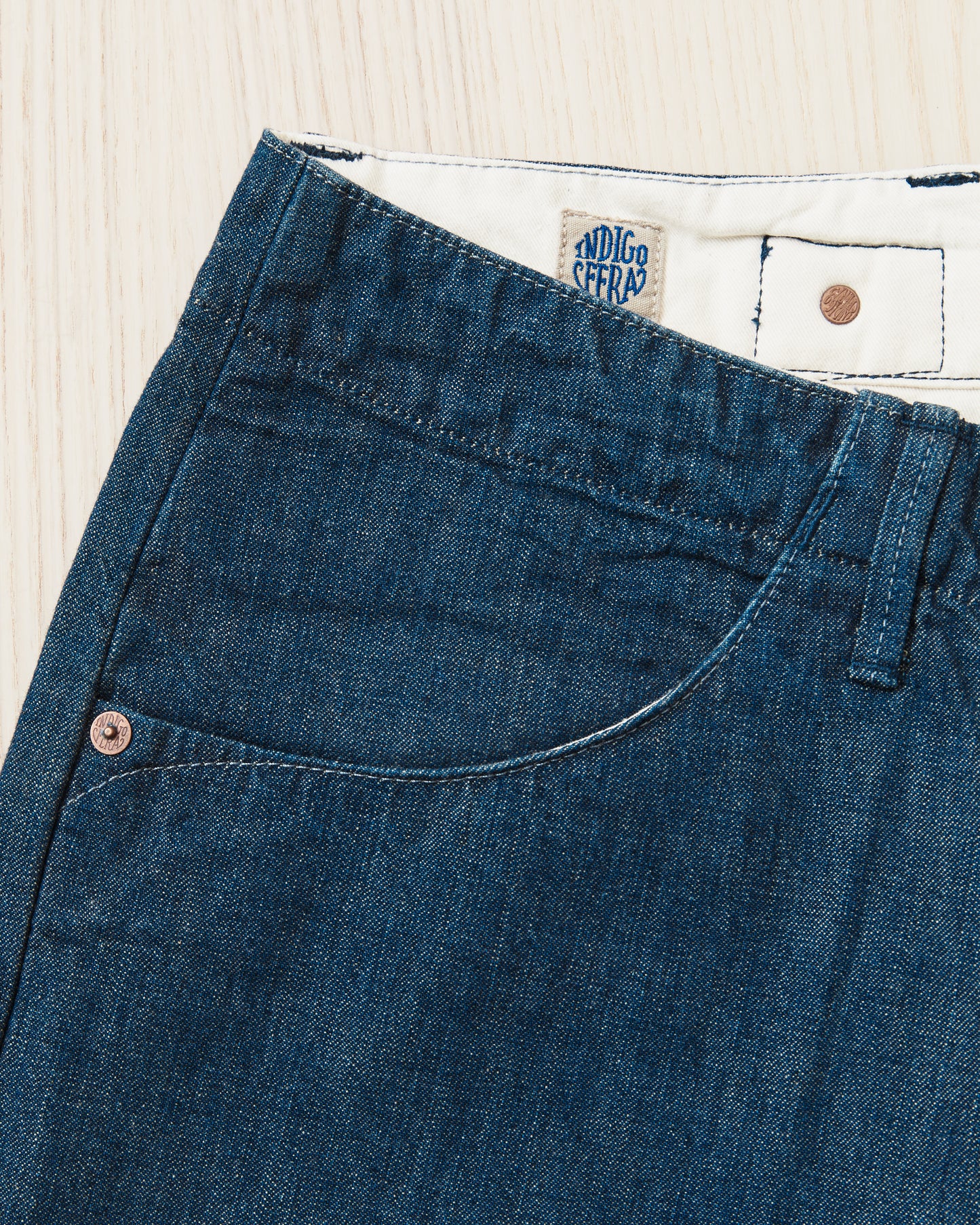 Second Hand Indigofera Heyes 40's Navy Denim Pants W32/L32