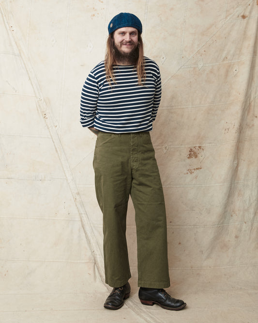 OrSlow 5210 USMC Herringbone Trouser Wide Fit Dark Olive