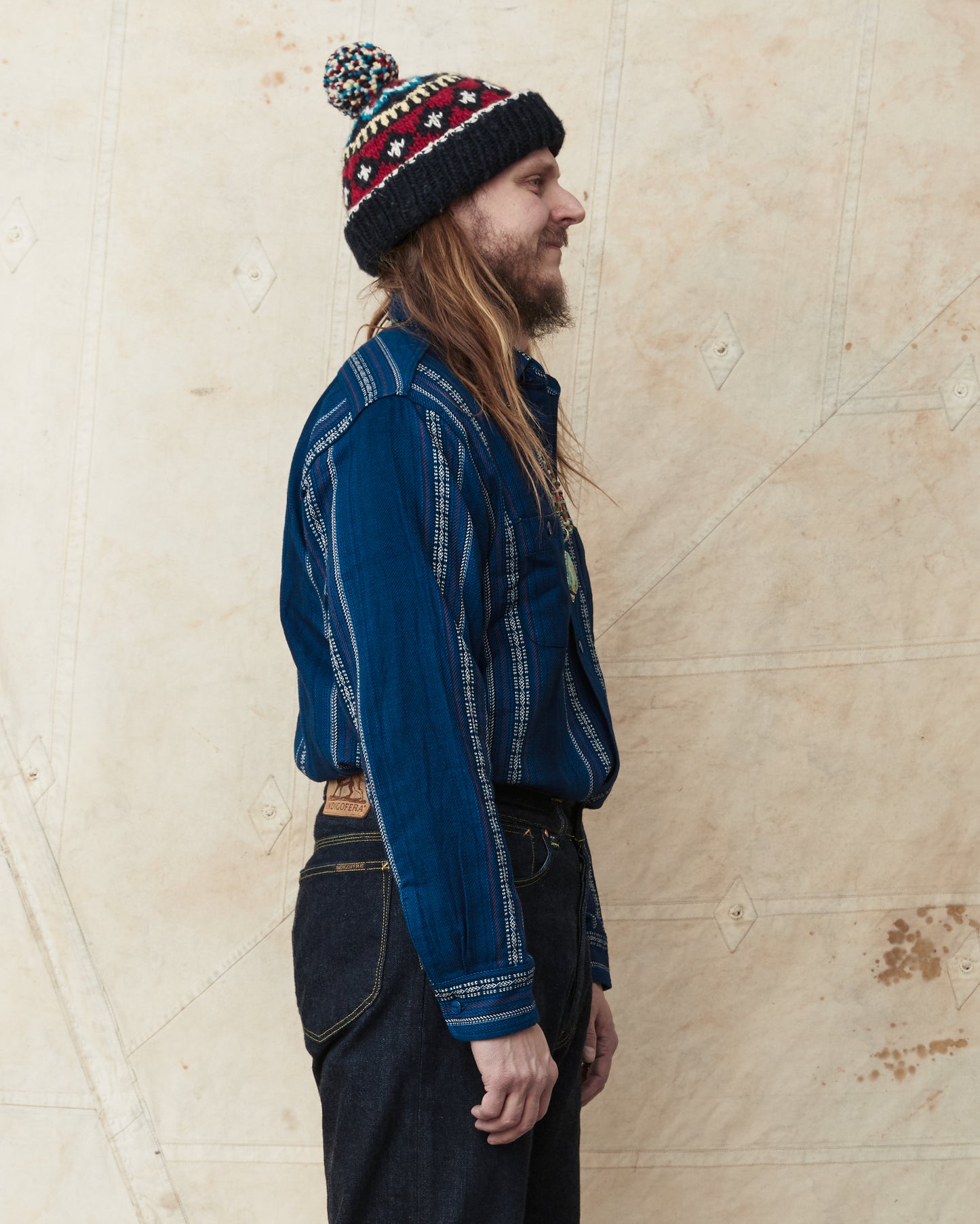 Sugar Cane & Co. SC29579 Indigo Dobby Work Shirt