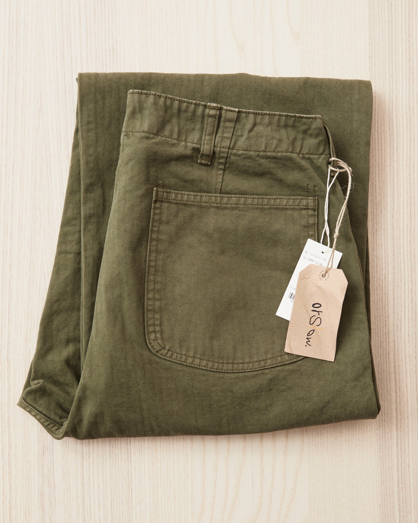 OrSlow 5210 USMC Herringbone Trouser Wide Fit Dark Olive