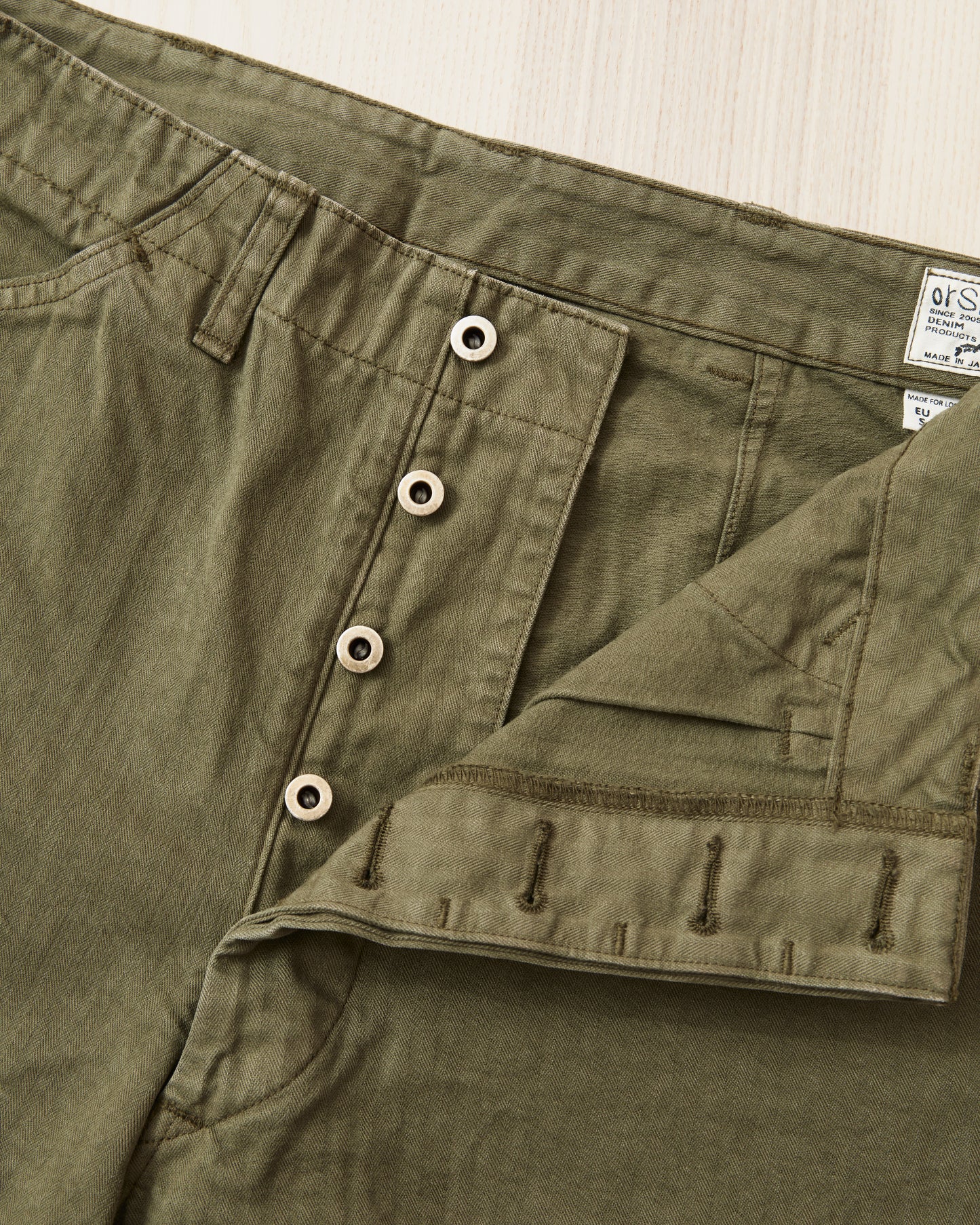OrSlow 5210 USMC Herringbone Trouser Wide Fit Dark Olive