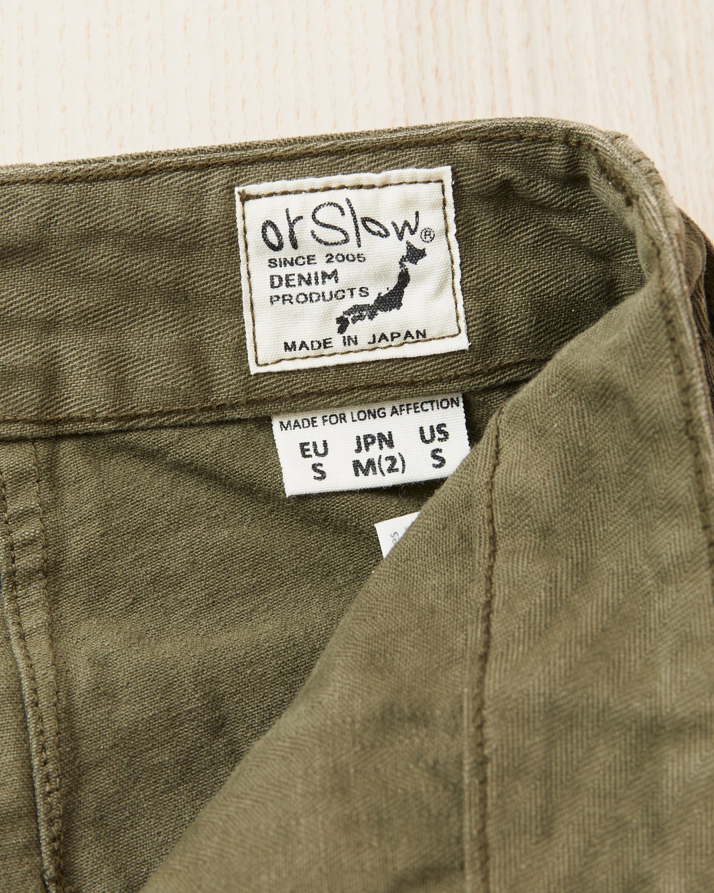 OrSlow 5210 USMC Herringbone Trouser Wide Fit Dark Olive
