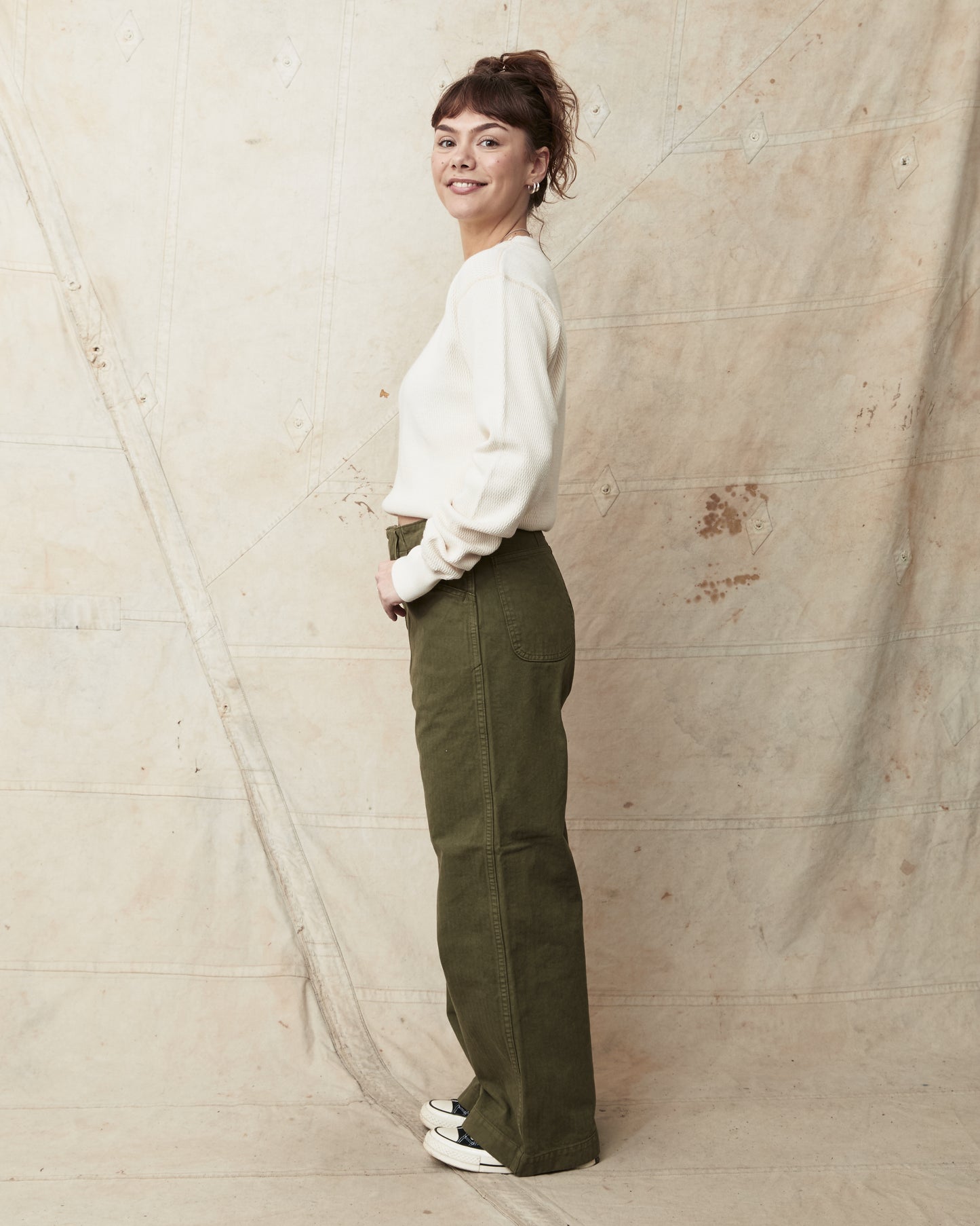 OrSlow 5210 USMC Herringbone Trouser Wide Fit Dark Olive