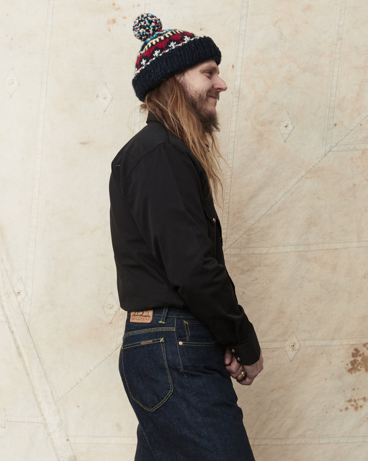 Indigofera Sideras Cotton Twill Shirt Black