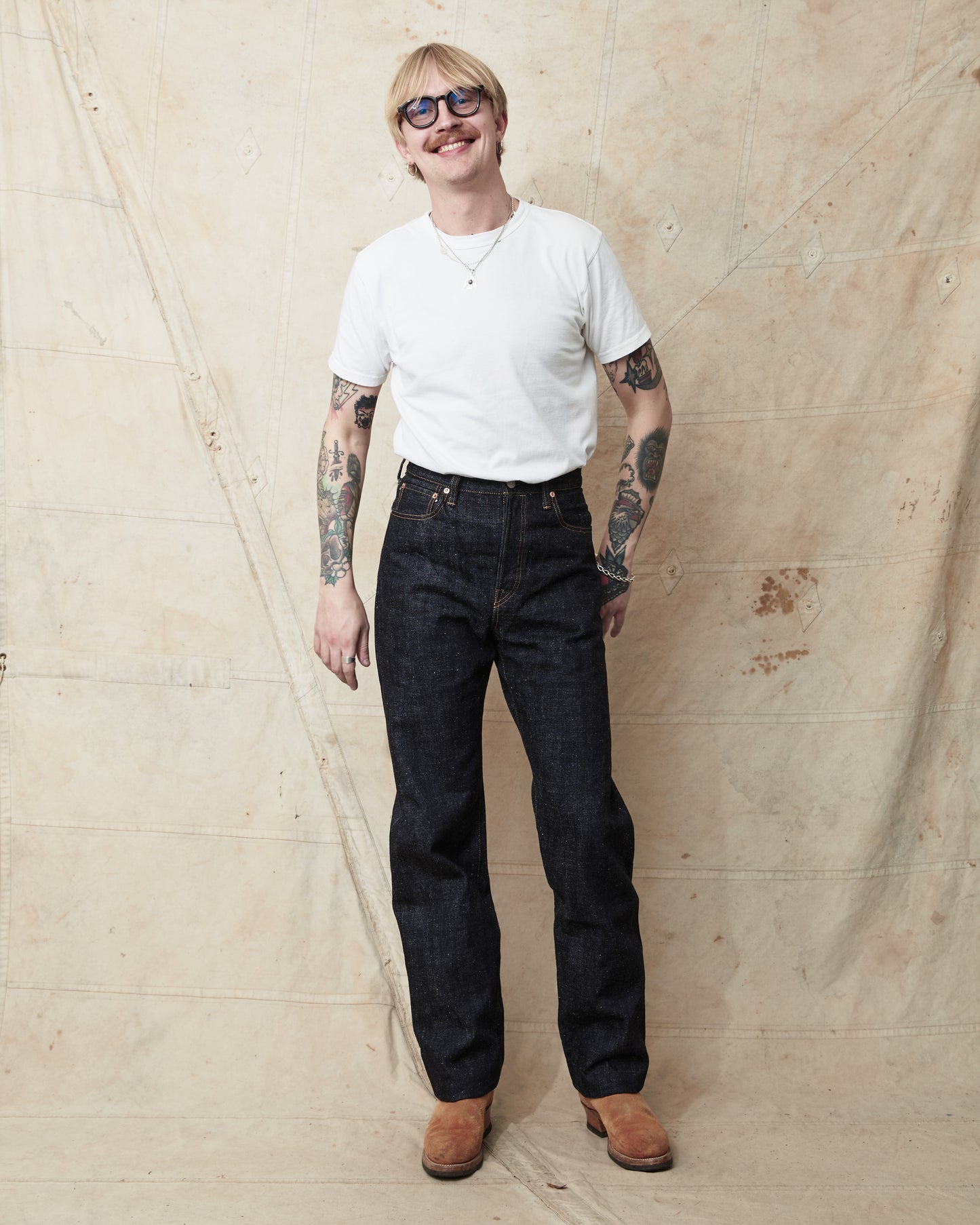 Omoto Denim 0811 15,5oz Slub-nep Denim Loose Fit Jeans