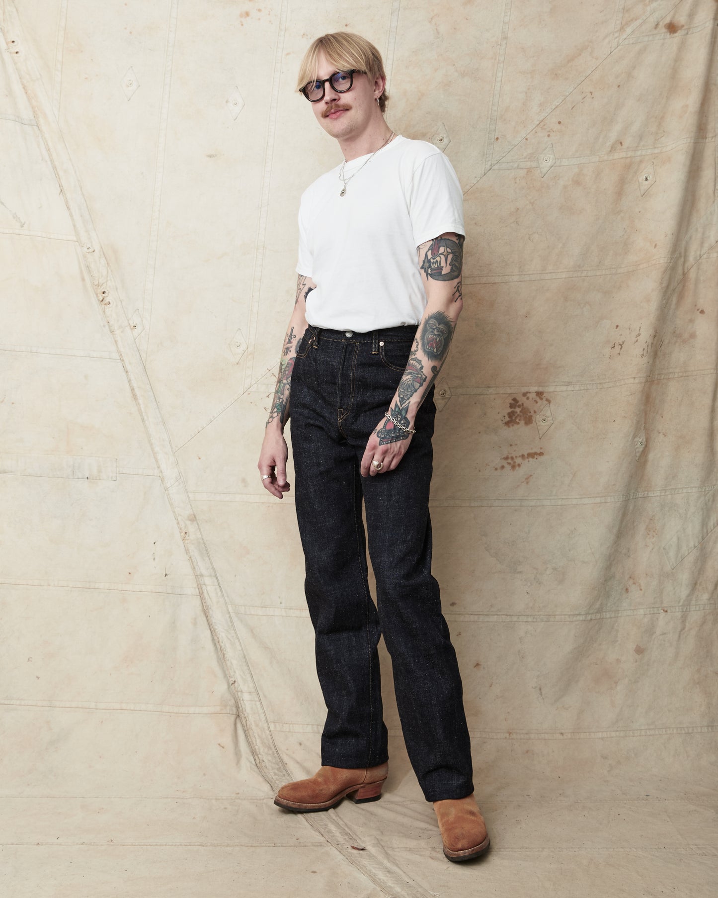 Omoto Denim 0811 15,5oz Slub-nep Denim Loose Fit Jeans