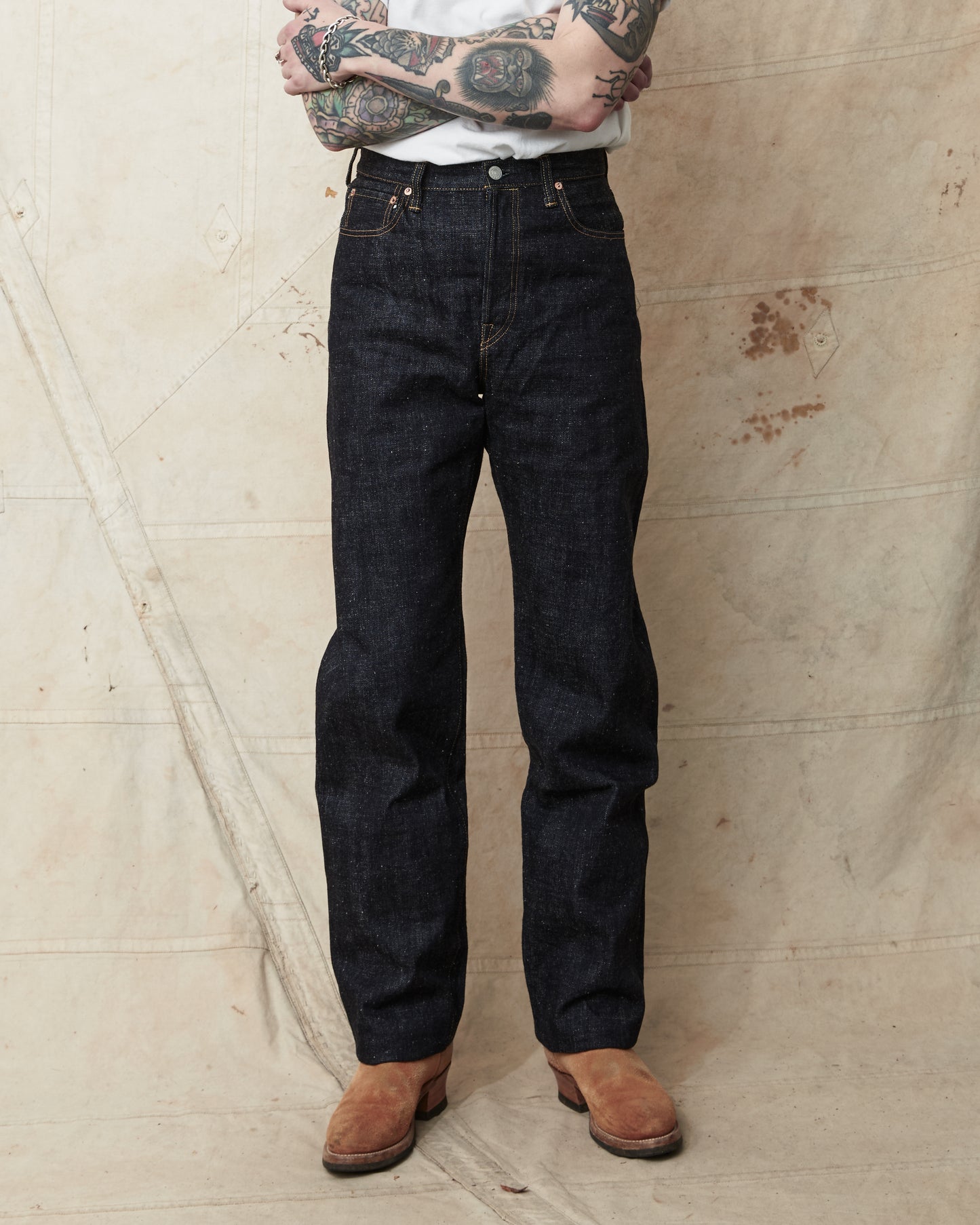 Omoto Denim 0811 15,5oz Slub-nep Denim Loose Fit Jeans