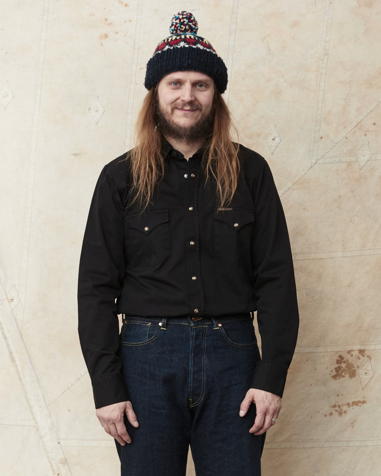 Indigofera Sideras Cotton Twill Shirt Black