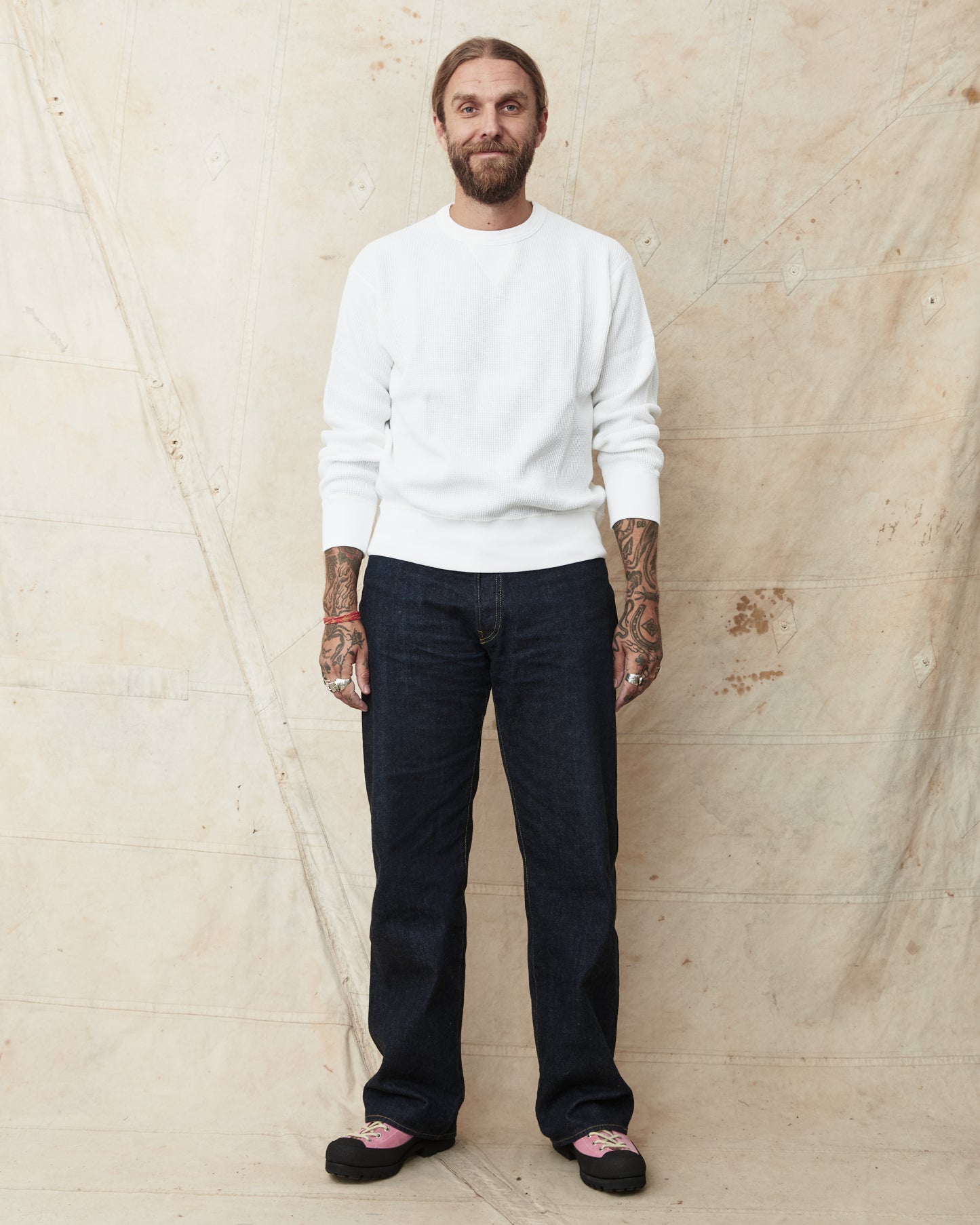 Whitesville WV69643 Long Sleeve Thermal Sweatshirt White