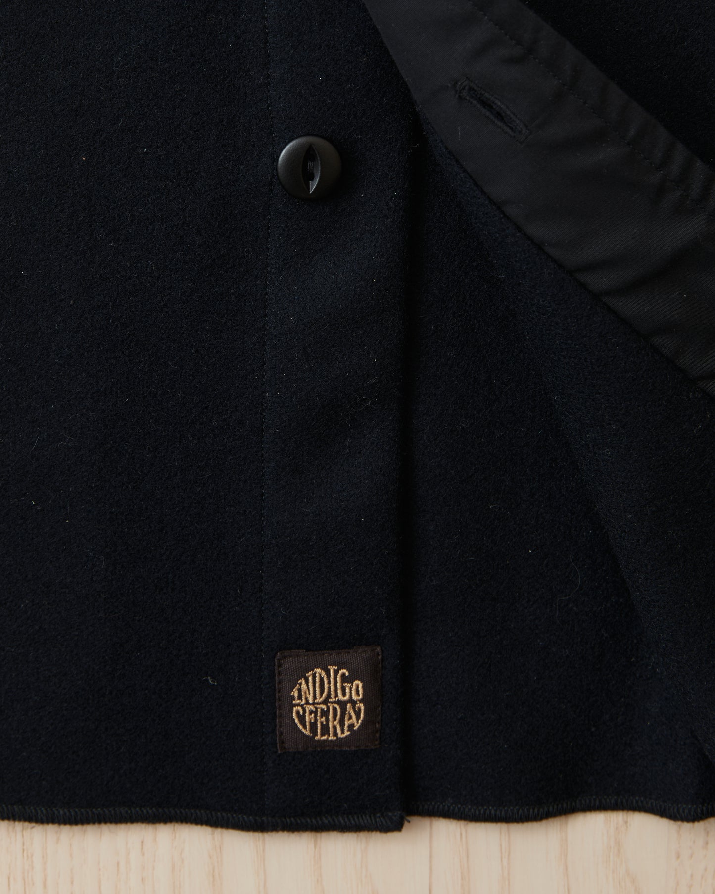 Indigofera Iconic Wool Shirt Dark Navy