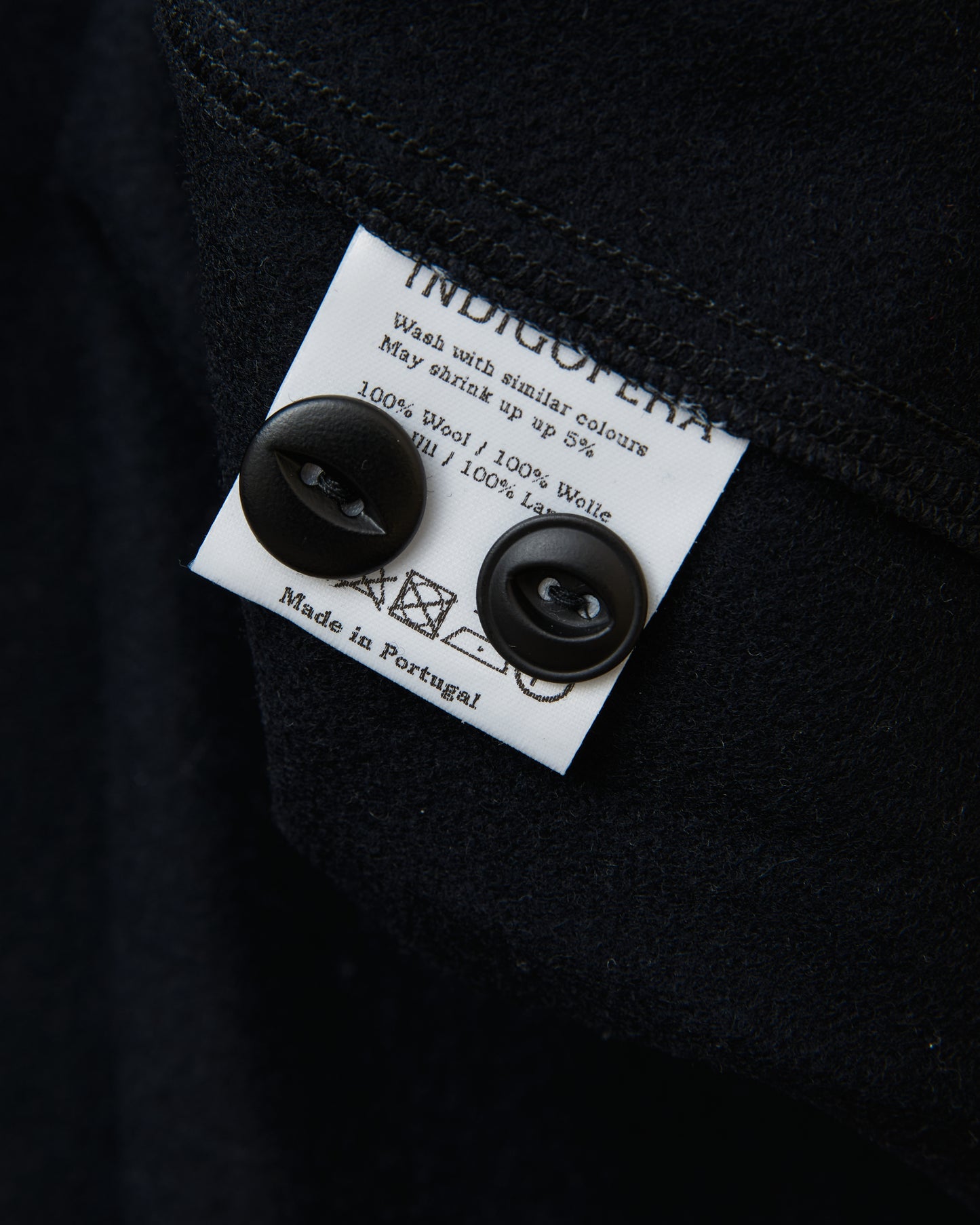 Indigofera Iconic Wool Shirt Dark Navy