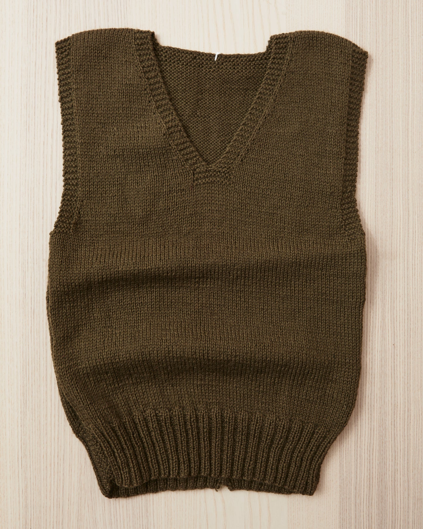 Vintage WWII Era Red Cross Wool Knit Sweater Vest