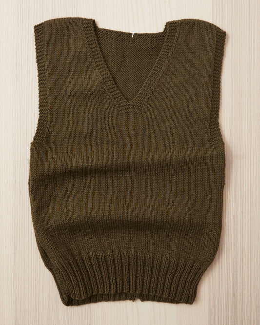 Vintage WWII Era Red Cross Wool Knit Sweater Vest