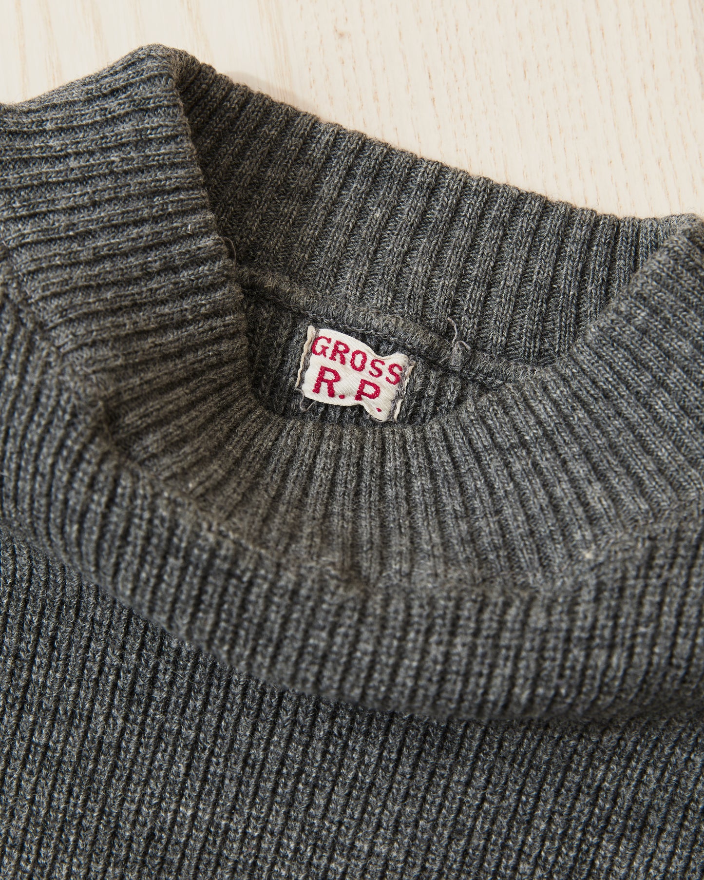 Vintage mid 20th Century Gross R.P Gray Wool Sweater
