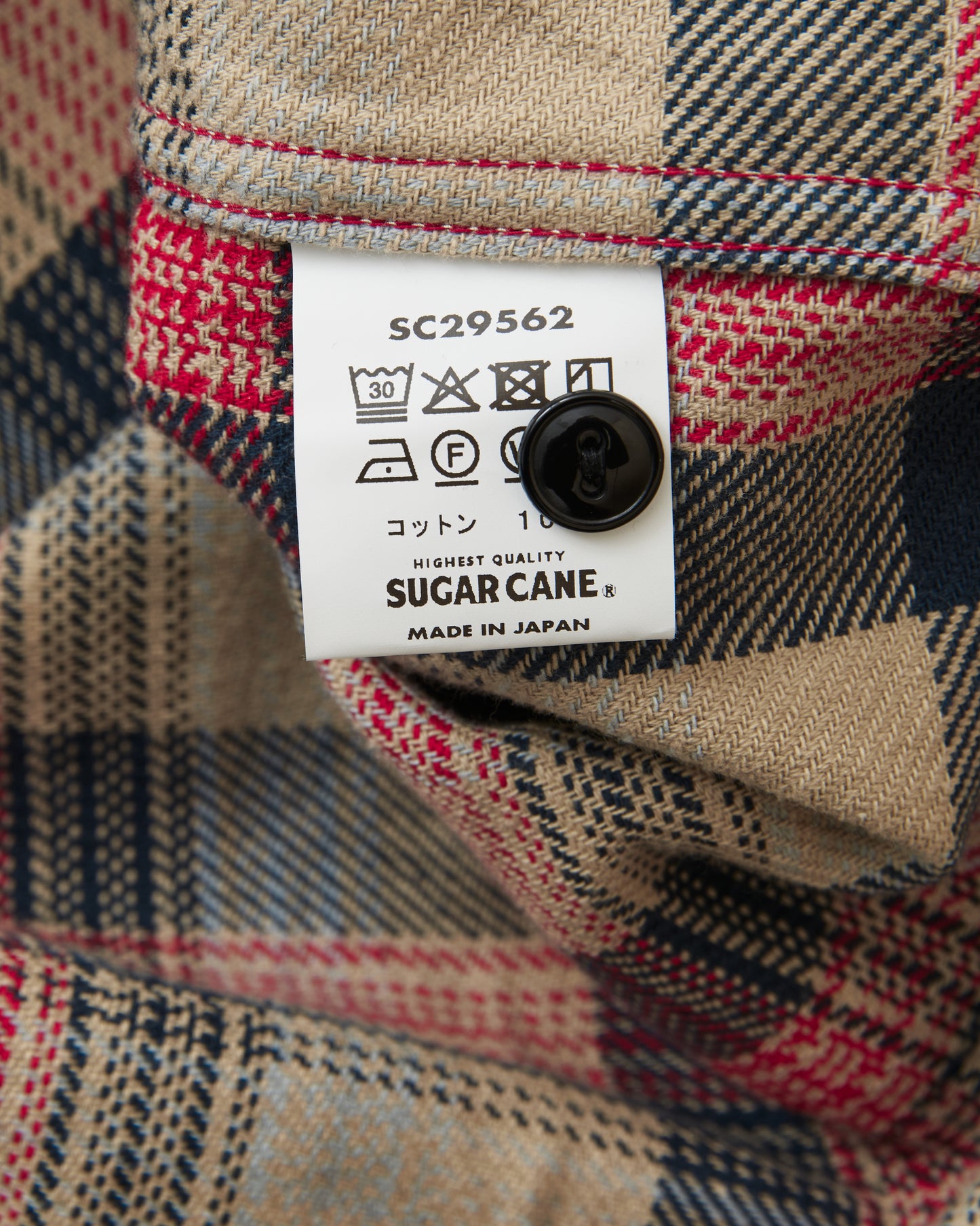 Sugar Cane & Co. SC29562 Twill Check Flanell Work Shirt