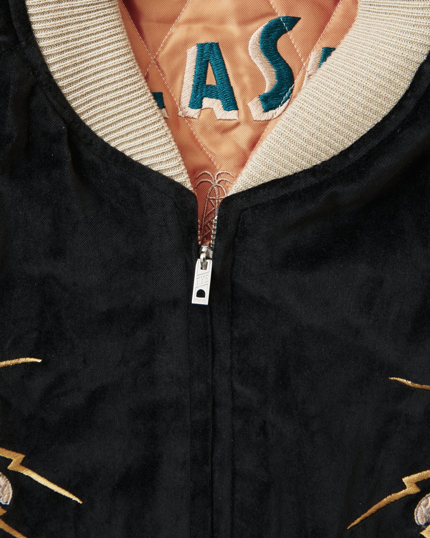 Tailor Toyo TT15792 Souvenir "Sukajan" Late 1950s Style Velveteen Jacket Polar Bear x Alaska Map