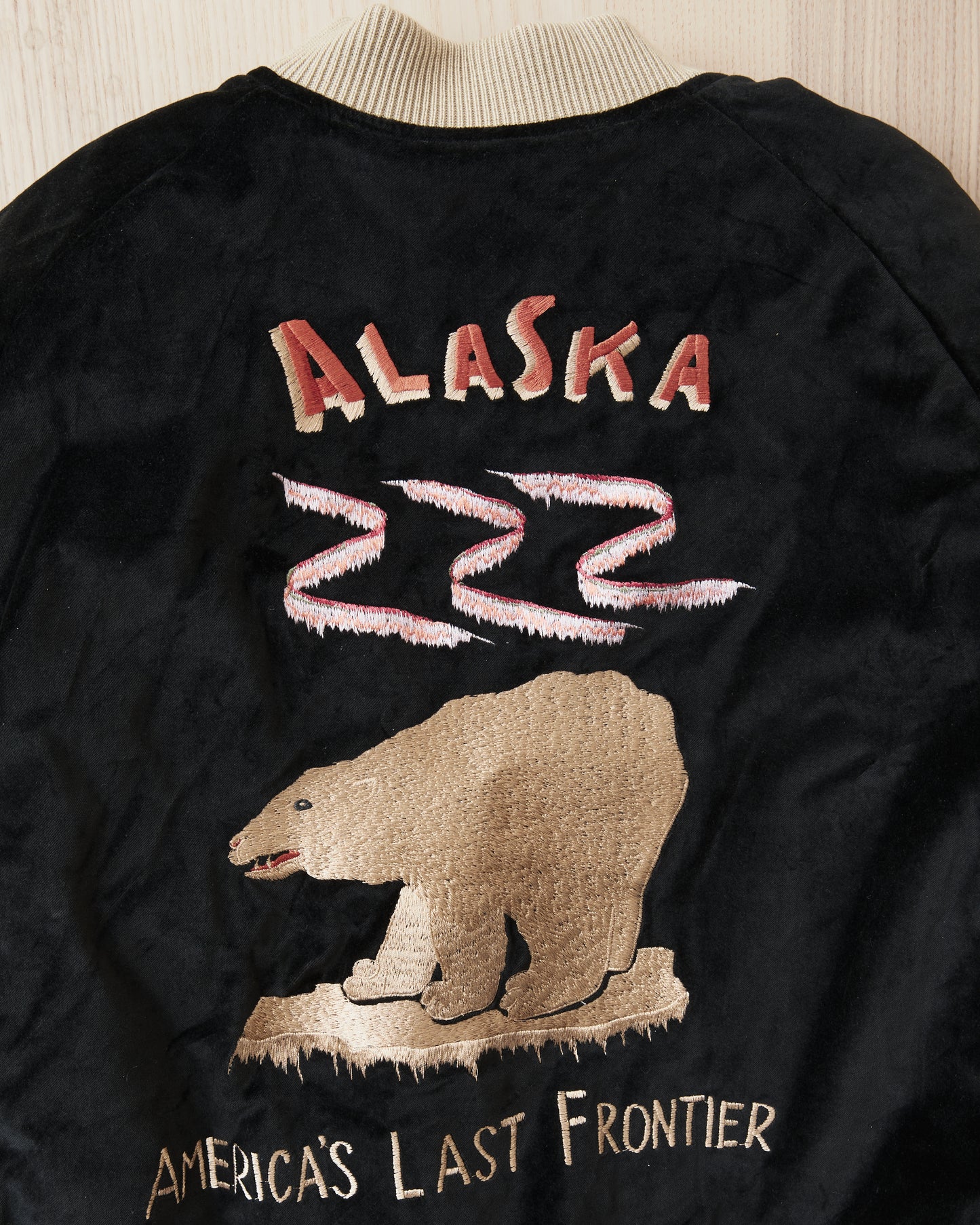 Tailor Toyo TT15792 Souvenir "Sukajan" Late 1950s Style Velveteen Jacket Polar Bear x Alaska Map