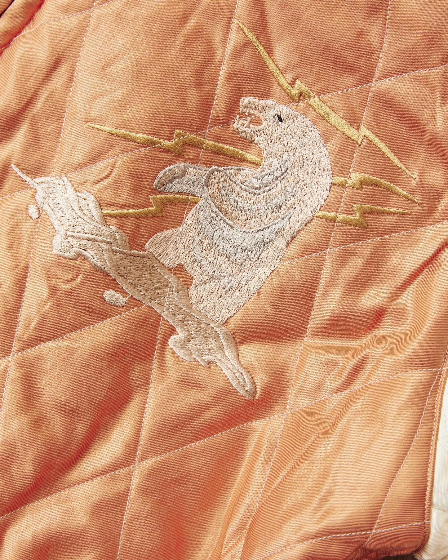 Tailor Toyo TT15792 Souvenir "Sukajan" Late 1950s Style Velveteen Jacket Polar Bear x Alaska Map